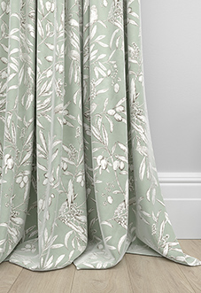 Aviary Velvet, Eucalyptus - Made to Measure Curtain